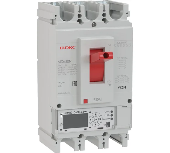 Автоматический выключатель DKC yon 3p 630а 40ka ir 0.4…1xin isd 1.5…10xin MD630N-MR1