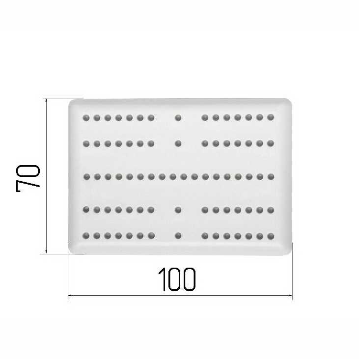 Площадка 70x100 мм для крепления карнизов