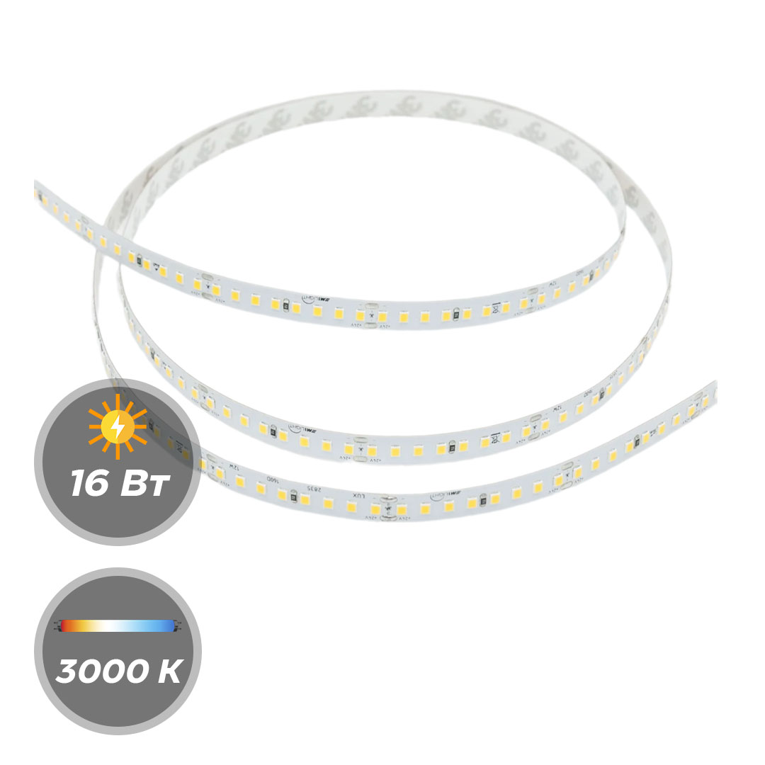 Светодиодная лента М1LIGHT LUX+4L 2835 16W 24В 176LED/m 2560LM/m 3000К 5м