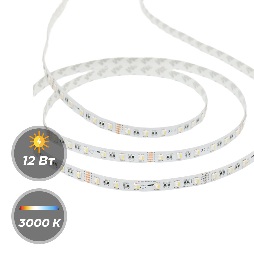 Светодиодная лента М1LIGHT PRO 3535 RGB 12W 24В 60LED/m 5м