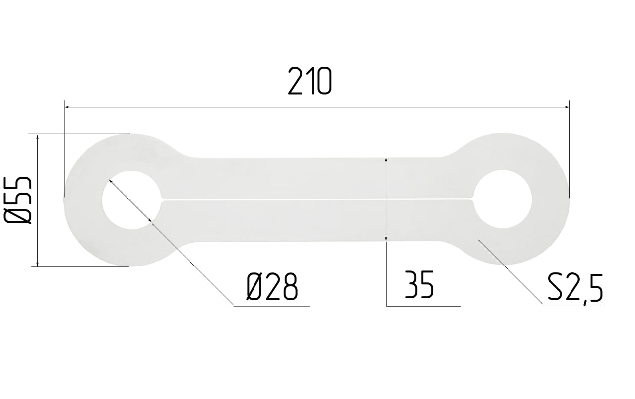 Обвод 28мм L210 №27 Белый