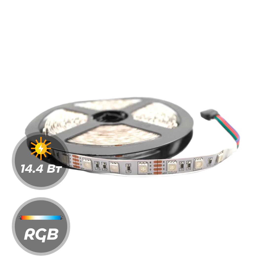 Светодиодная лента Q&F 24V RGB 14,4W (60LED) RGB 10м