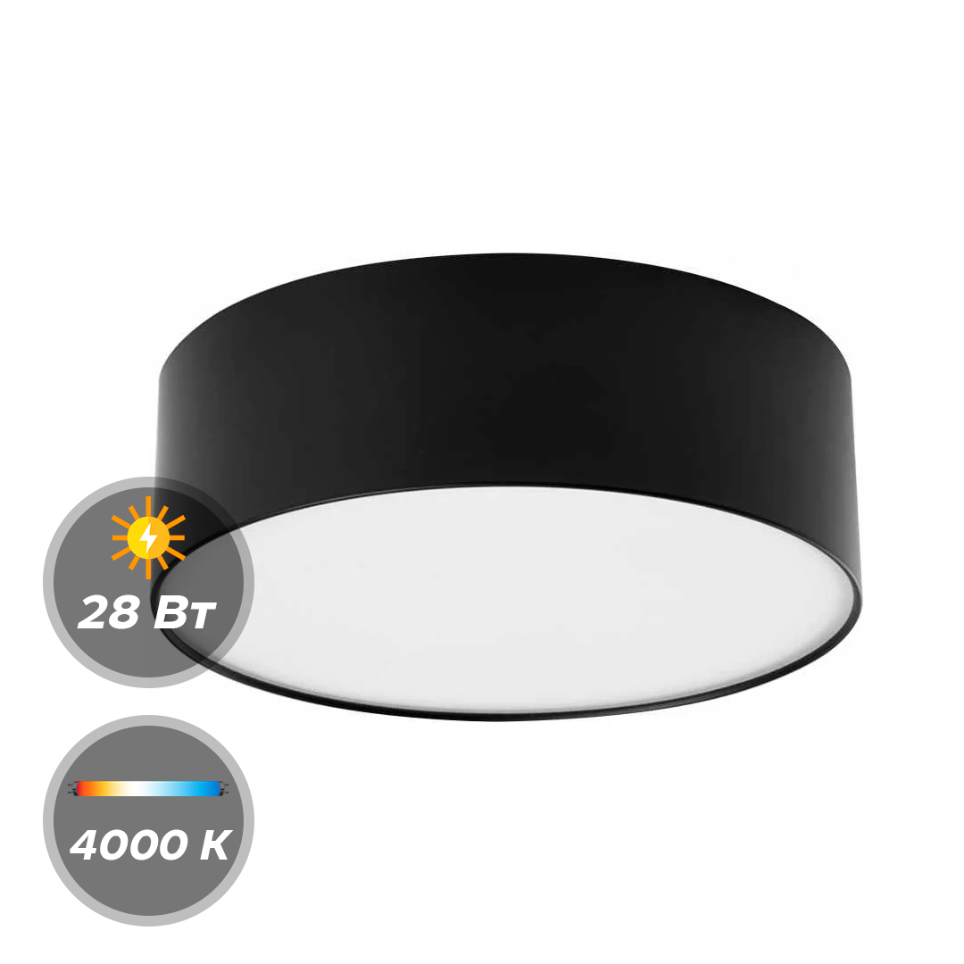 Панель LED 28W 4000К Круглая HANDY Черная