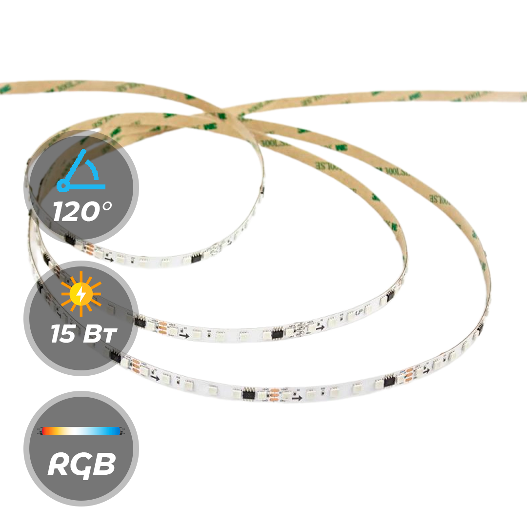 Светодиодная лента LEDS POWER 24В 15,0W 96 диодов/м MAGIC-E RGB бегущий огонь 5м