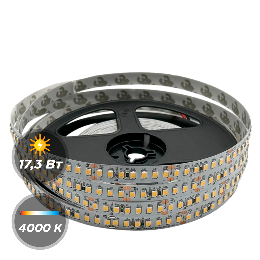 Светодиодная лента SWG Ceiling new 17,3Вт SMD 2835 168 led IP20 4000K 24B 5м