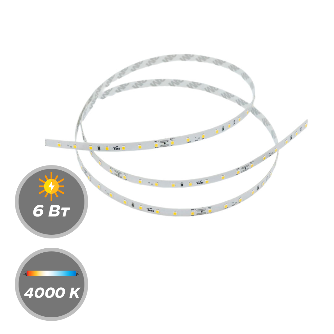 Светодиодная лента М1LIGHT PRO new 2835 6W 24В 80LED/m 840LM/m 4000К 5м