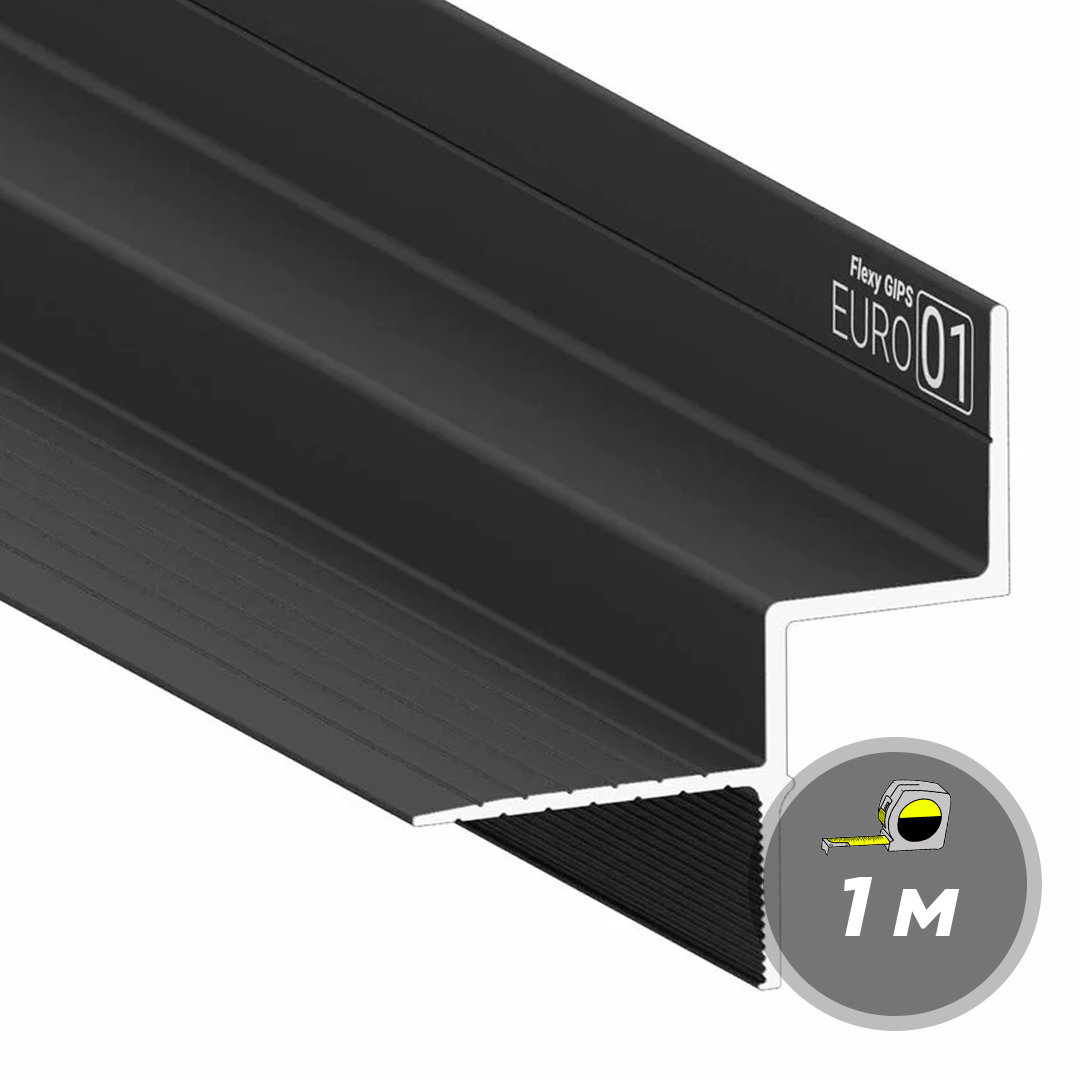Профиль Flexy GIPS EURO 01 Черный ПФ 8900