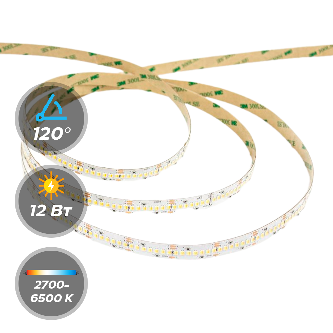 Светодиодная лента LEDS POWER 24В (max 24W) 364 диода/м CCT 5м