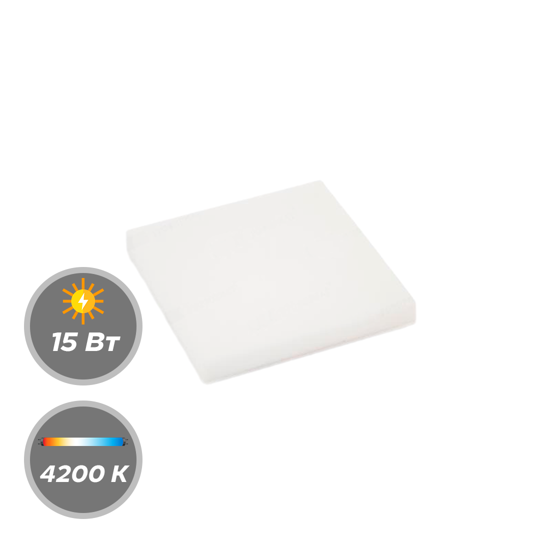 Панель LED EKS LOFT 15W 4200К квадратная