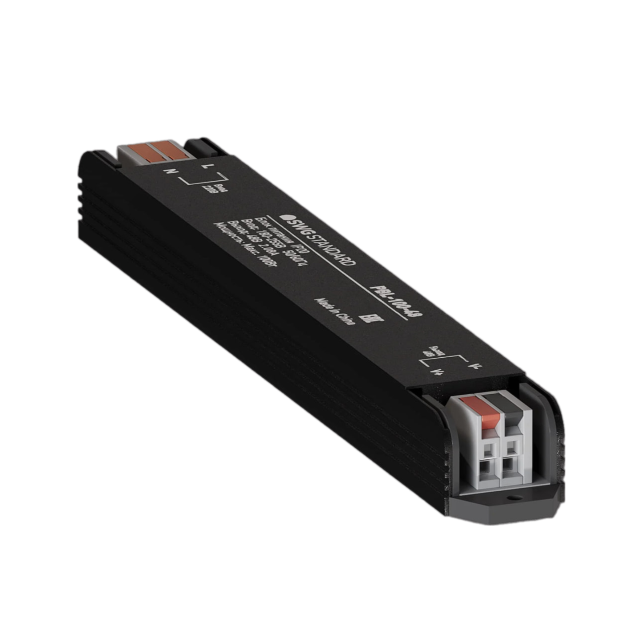 Блок питания SWG PBL-100-048 для трековых профилей: 48V, 100W, IP20