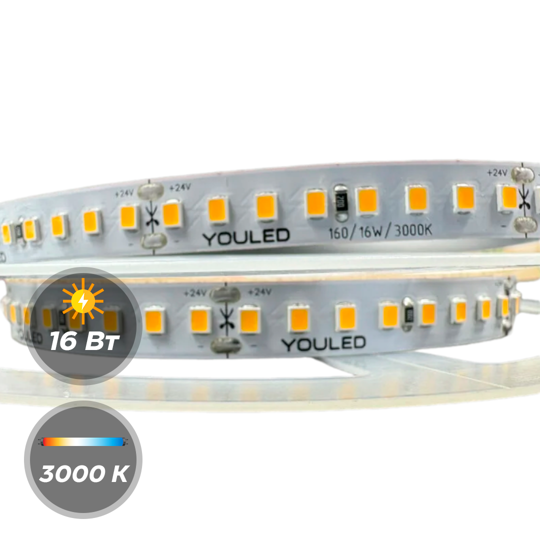 Светодиодная лента 24 В YouLED 16w 160d 5м