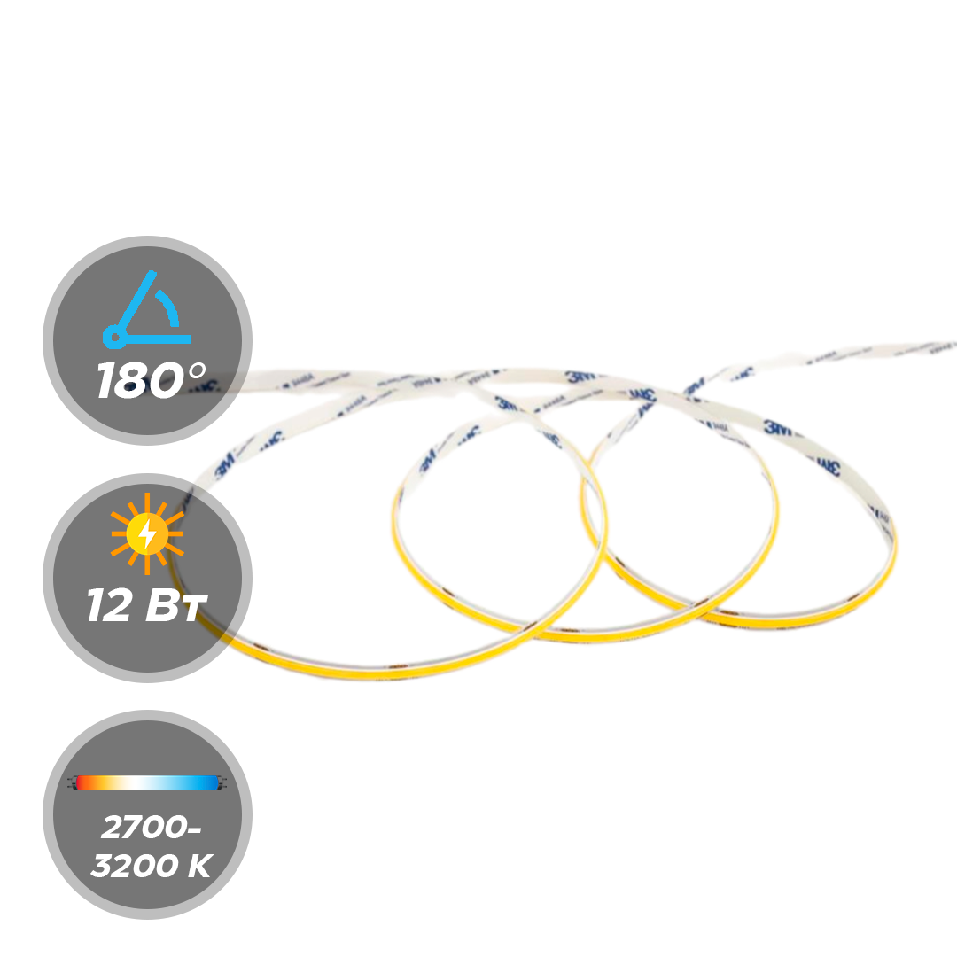 Светодиодная лента LEDS POWER COB 24В 11,0W 480 диодов/м 5м