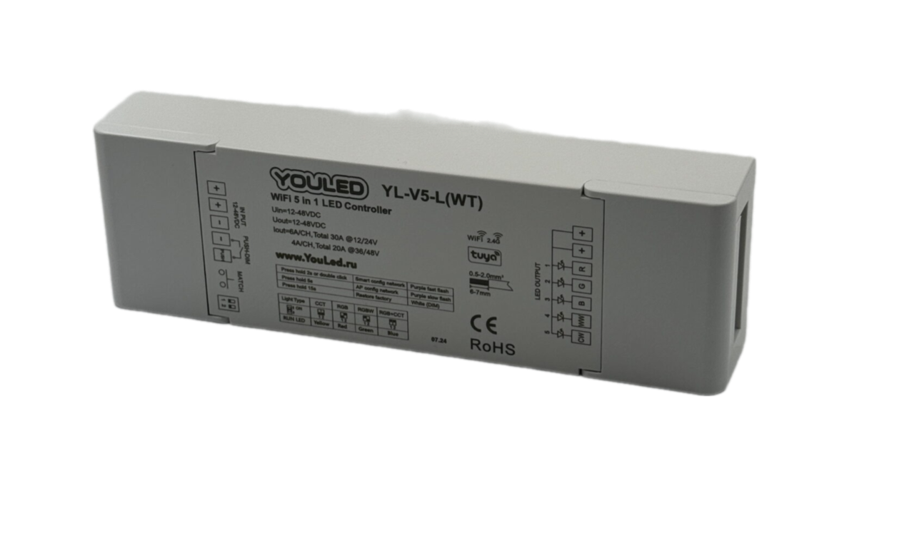 Контроллер 12/48В YouLED YL-V5-L(WT) (Писка нет)