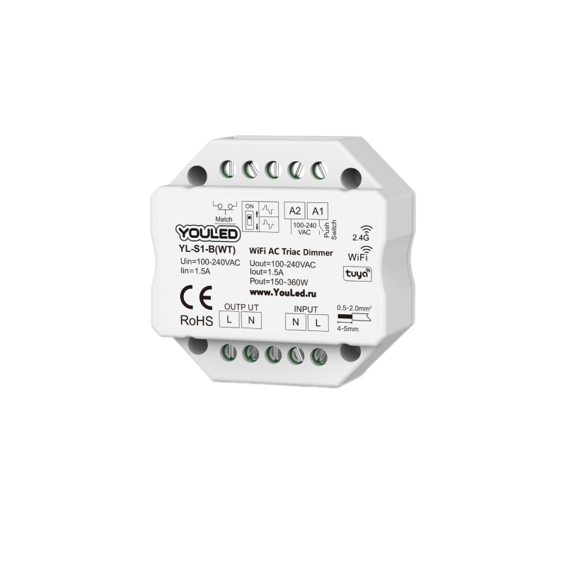 Диммер 100–240 В​ YouLED YL-S1-B(WT)
