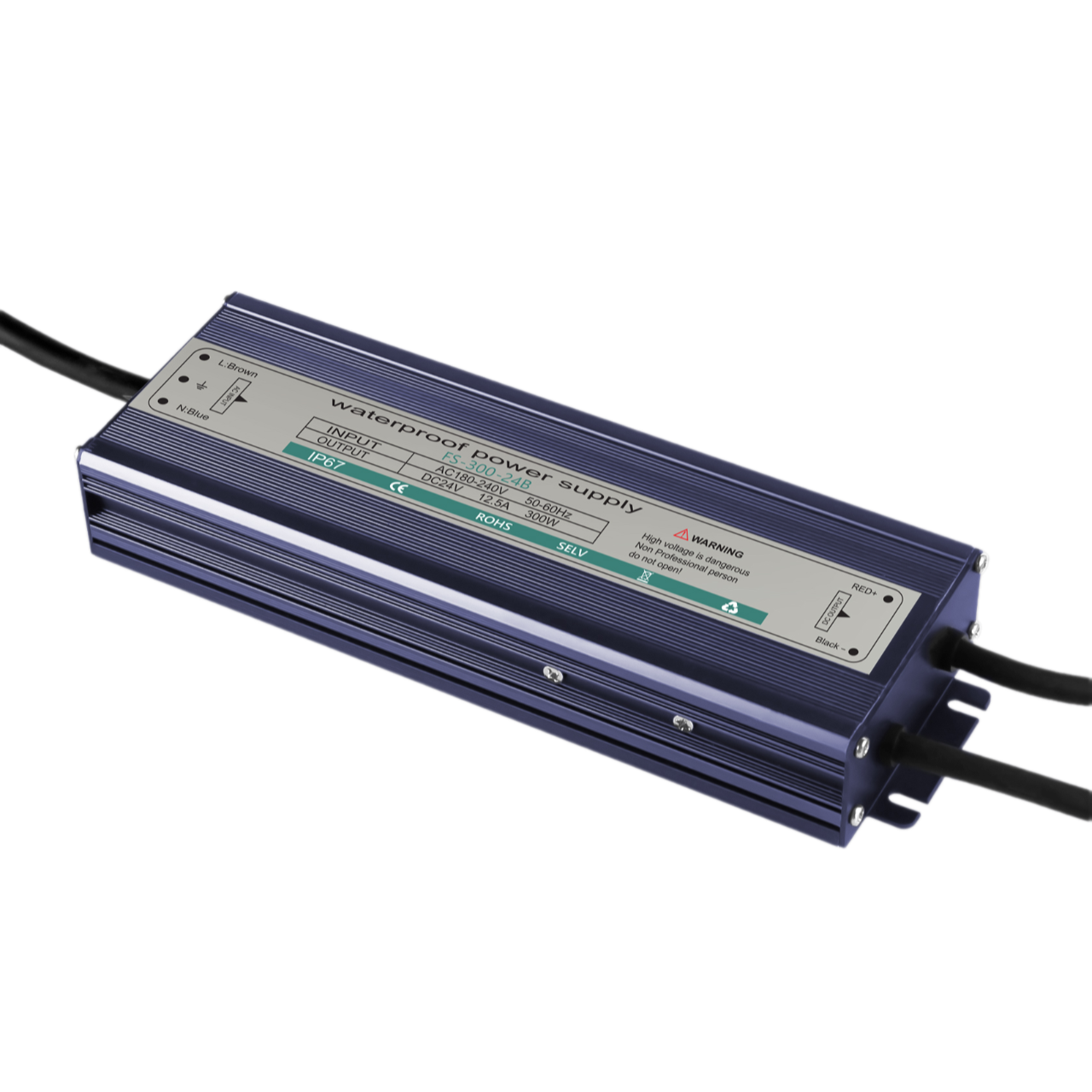 Блок питания 300W-24V  влагозащищенный M1Light LCD IP67