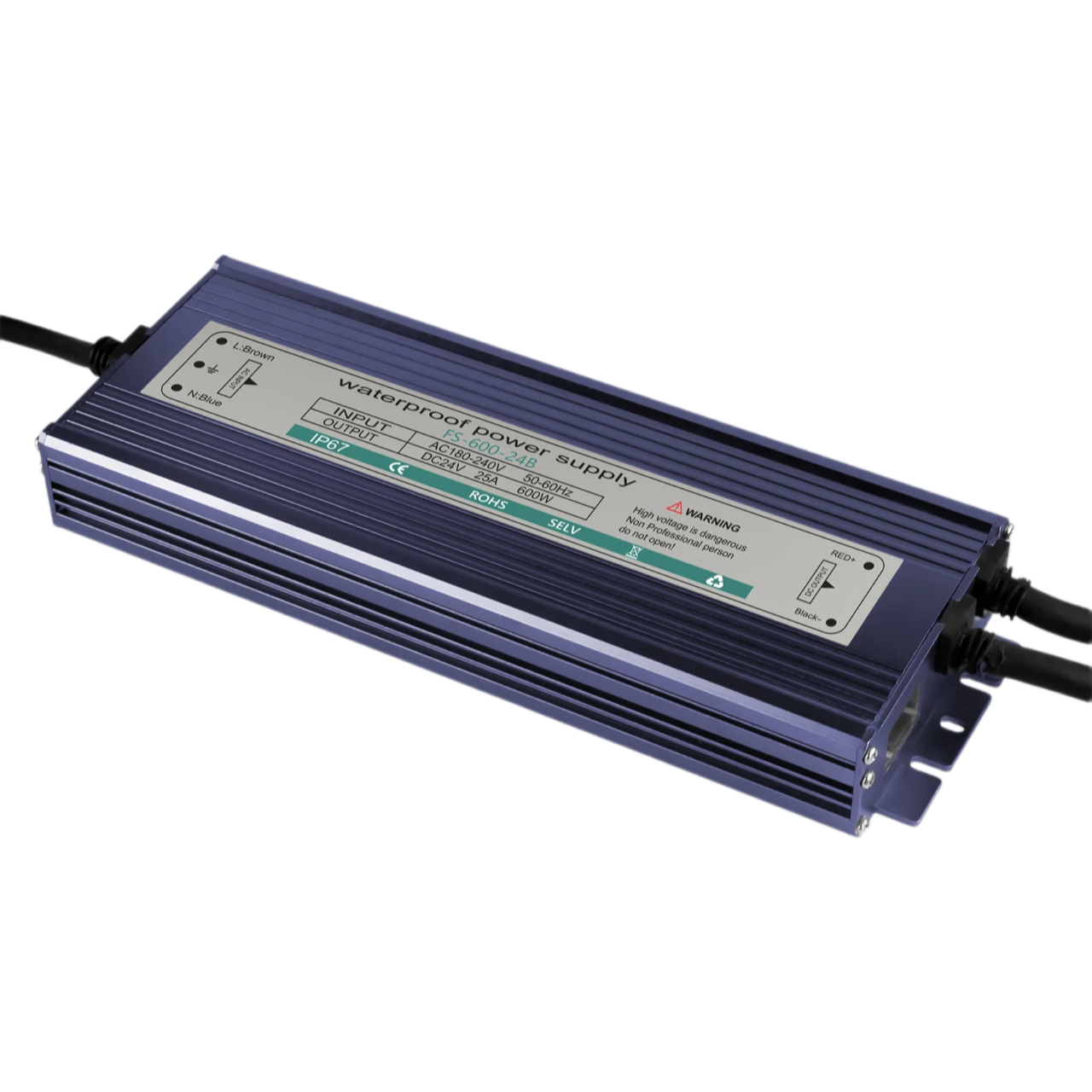 Блок питания 600W-24V влагозащищенный M1Light LCD IP67