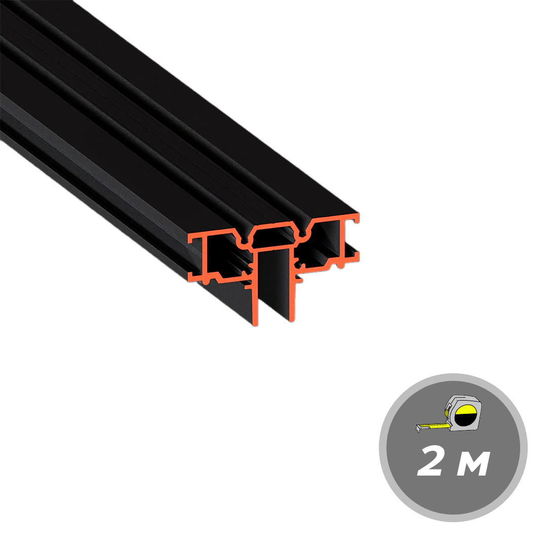 Профиль Flexy IZI EURO 04 Теневой Разделительный Чёрный ПФ 11070